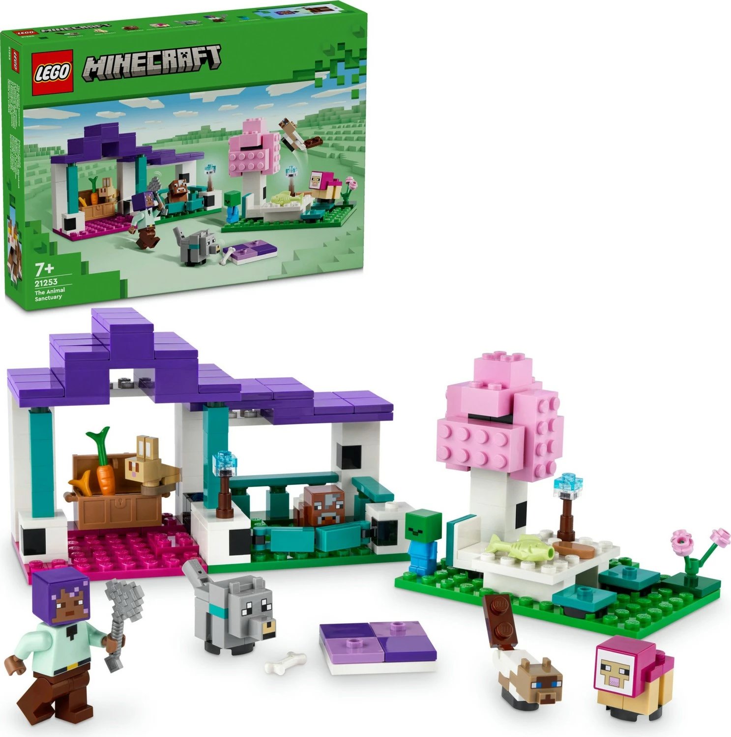 Lodra ndërtimi LEGO Minecraft Animal Shelter, 206 pjesë