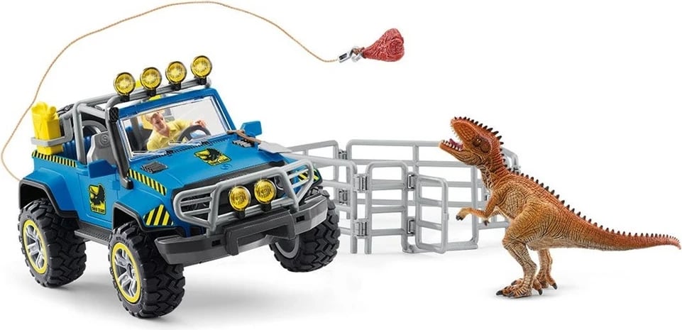 Set lodrash Schleich 41464, automjet terreni me dinosaur, Blu