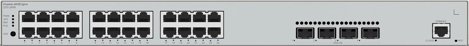 Switch Huawei S310-24P4X, Gigabit Ethernet, PoE, 1U, Gri