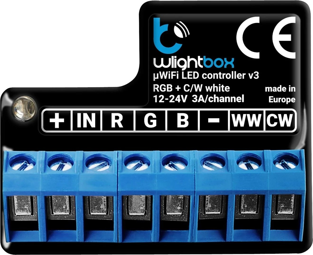 Modul Blebox wLightBox v3 WiFi, 1 hyrje binare, 1 dalje RGBW/CCT LED