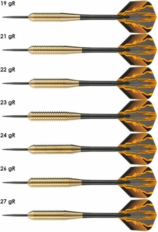 Shigjeta për darts Harrows Club Brass, të zeza dhe të arta