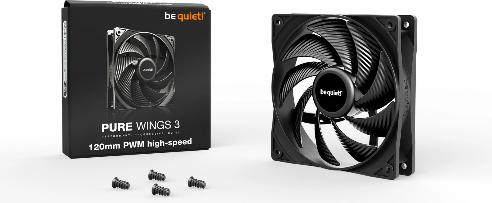 Ventilator Be Quiet! Pure Wings 3 120mm PWM high-speed, 2100 RPM, 30.9 dB, 59.6 cfm, i zi