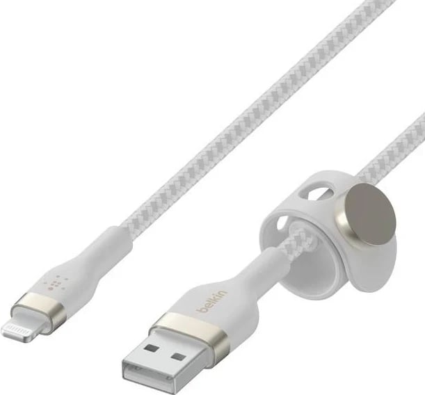 Kabllo Belkin CAA010bt, USB-A do Lightning, 1m, bardhë