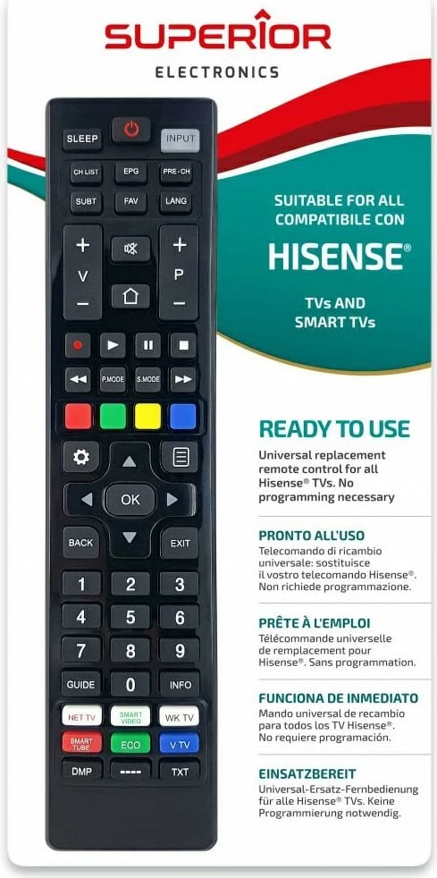 Telekomandë universale Superior Electronics për Hisense Smart TV