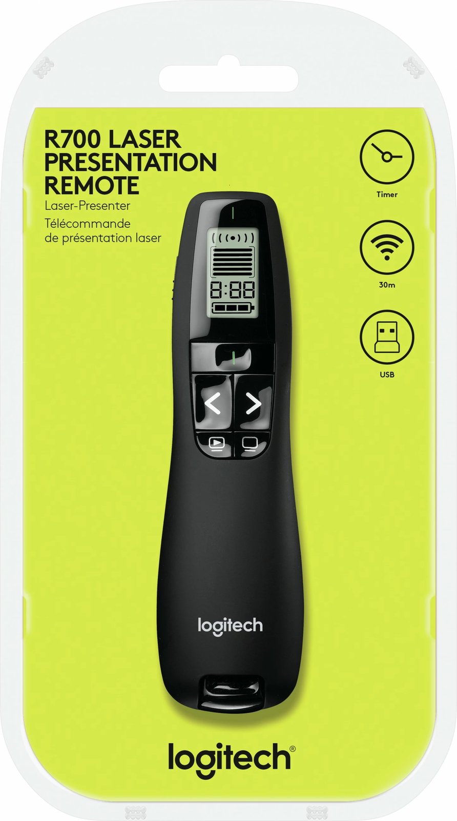 Prezantues profesional Logitech R700, RF, USB, 30 m, i zi