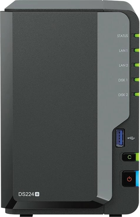 NAS Synology DiskStation DS224+, Desktop, Intel® Celeron®, J4125, 2 GB, DDR4