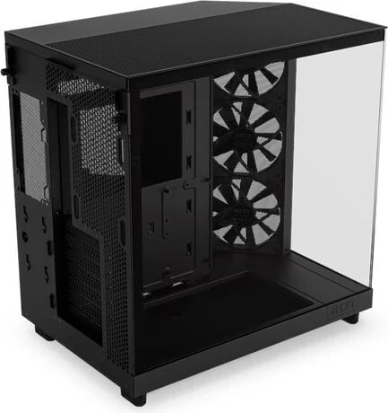 Kasë NZXT H6 Flow, Midi Tower, 2 x USB 3.1, 1 x USB-C 3.1, audio, e zezë