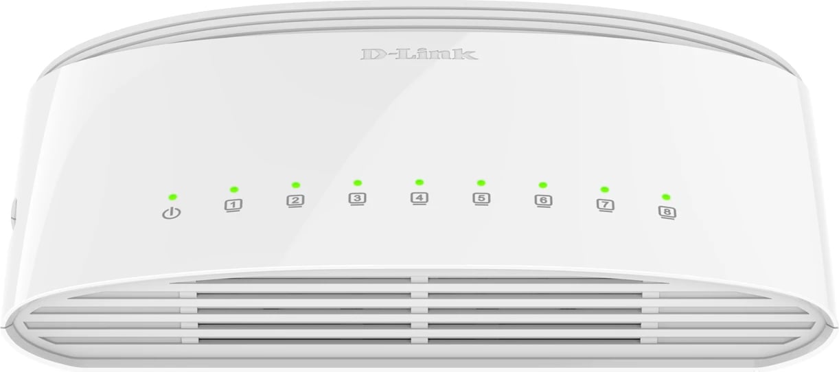 Switch D-Link, DGS‑1008D Gigabit, e bardhë