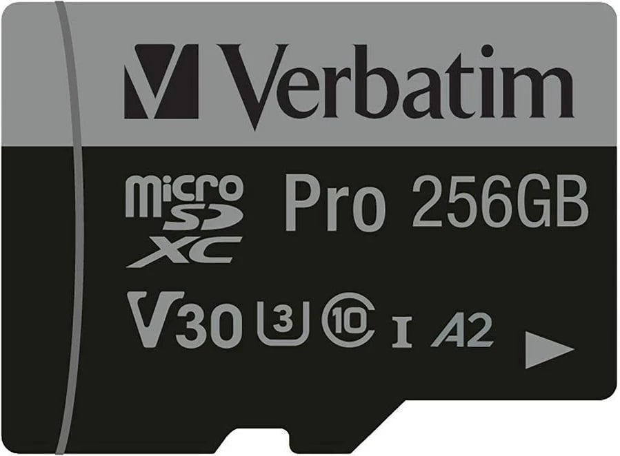 Kartelë MicroSD Verbatim 256GB, SDHC Pro Class 10 + Adapter