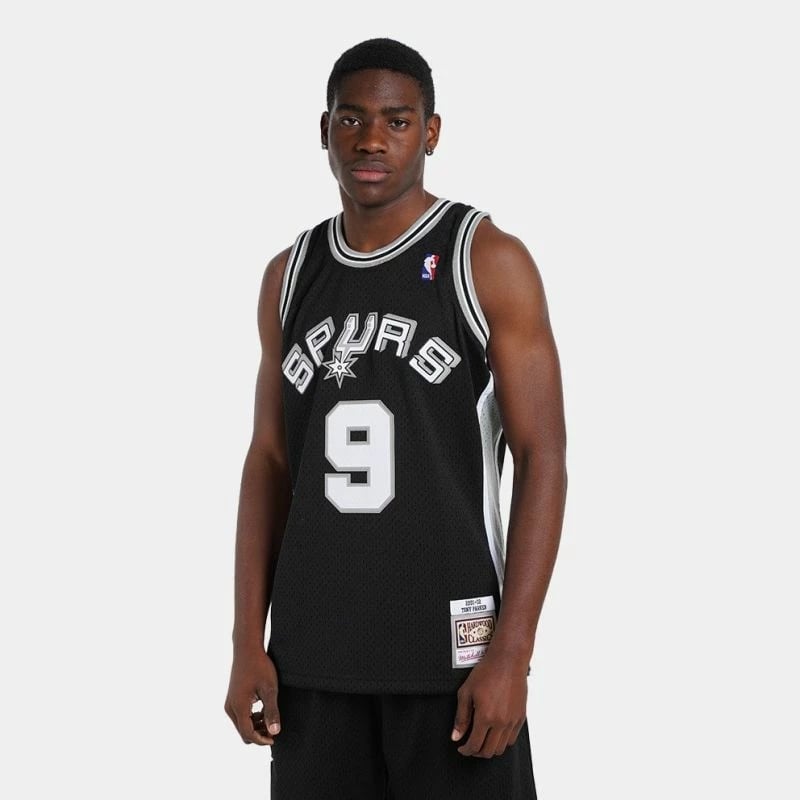 Fanellë basketbolli për meshkuj Mitchell & Ness San Antonio Spurs, e zezë