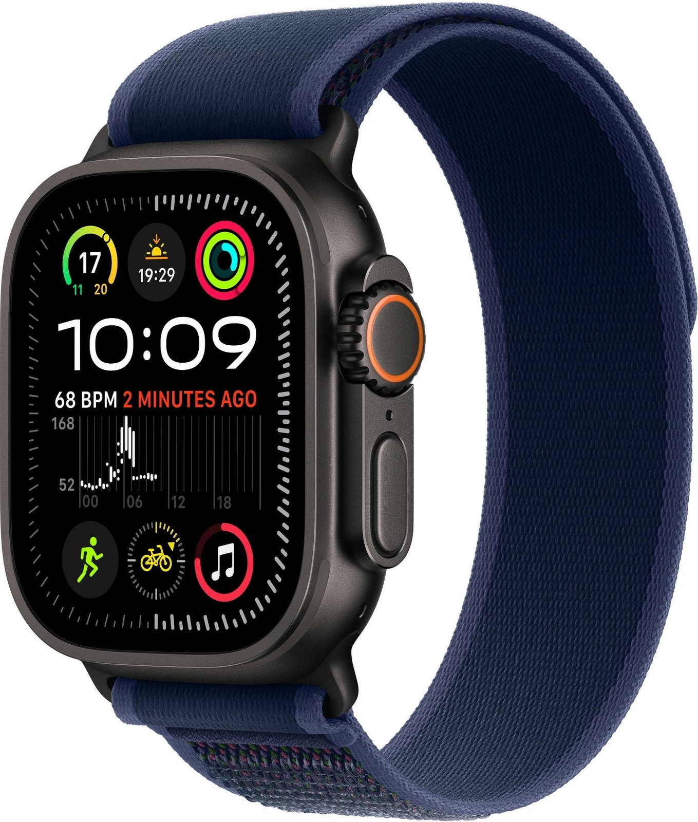 Rrip Apple 49mm TrailLoop, M/L, Titanium i Zi, Ngjyrë Blu