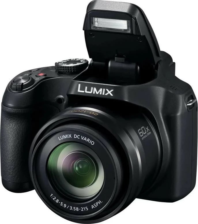 Kamerë Panasonic LUMIX DC-FZ82, 18 MP, Zoom optik 60x, 4K, WiFi, e zezë