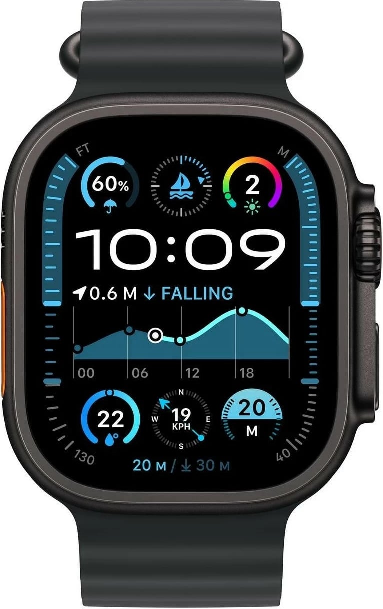 Smartwatch Apple Watch Ultra 2 GPS + Cellular 49mm, Kasë Titanium, Ngjyrë e zezë