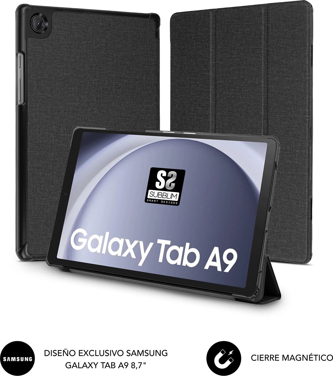 Mbështjellës tabletë SUBBLIM Samsung Tab A9 8.7, i zi