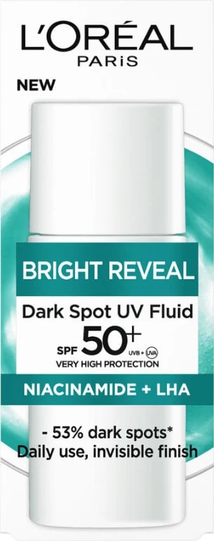 Krem mbrojtës ndaj diellit L'Oreal Bright Reveal  SPF 50 + Niacinamide + LHA, 50 ml