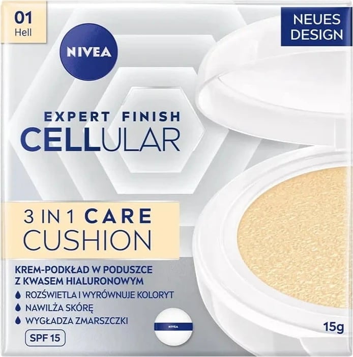 Krem me ngjyrë për fytyrë Nivea Hyaluron Cellular Filler 3in1, 15 ml