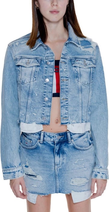 Jakne Tommy Hilfiger Jeans, për femra, e kaltër