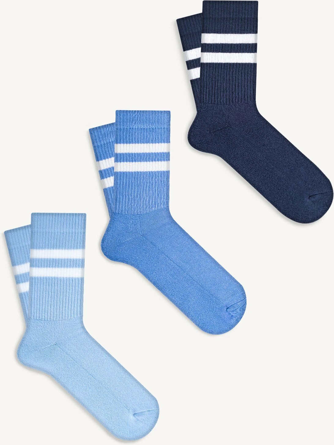 Çorape për meshkuj Mono Socks Derby Sole Towel, 3 copë, të kaltra