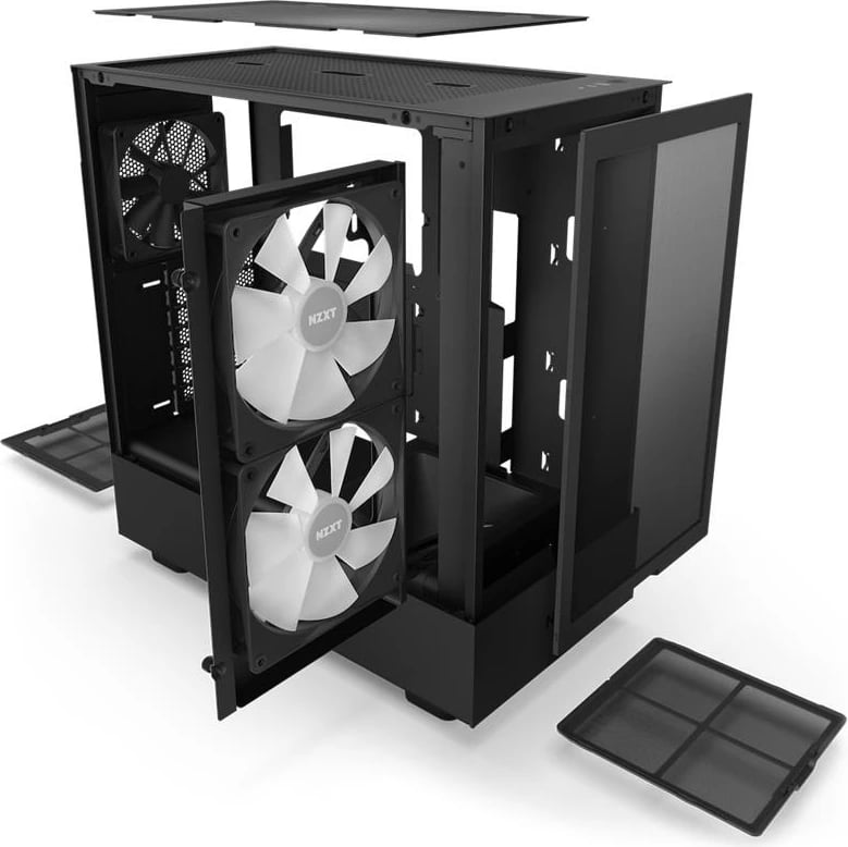 Kasë kompjuteri NZXT H5 Flow (CC-H51FB-R1) - e zezë