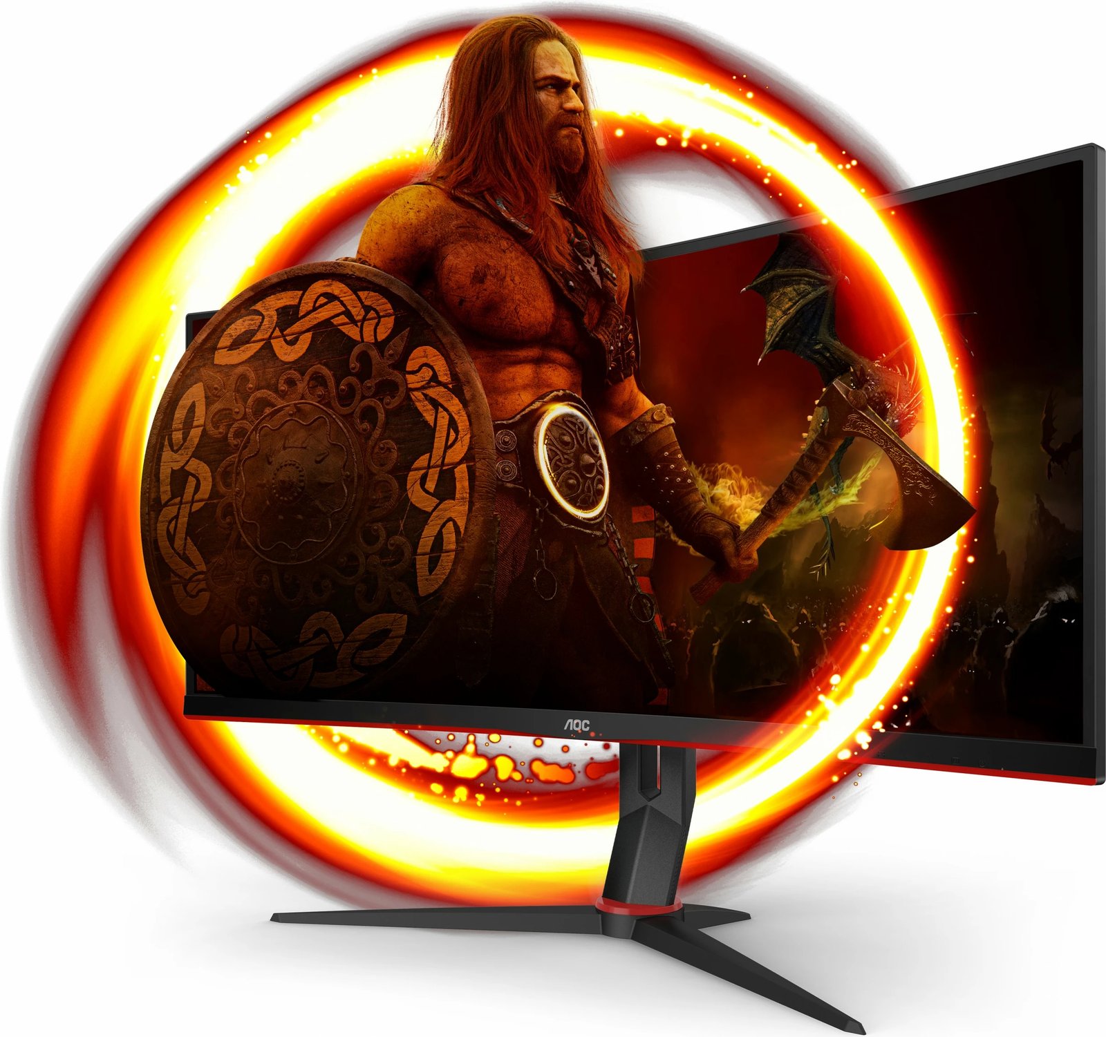 Monitor gaming AOC G2 CU34G2X/BK, 34", 3440 x 1440 pixels, Quad HD, LED, 1 ms, i zi, i kuq