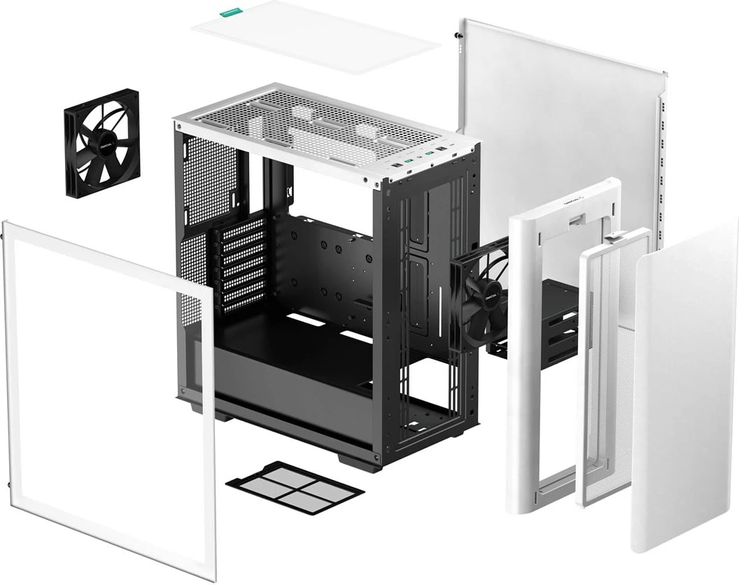 Kasë DeepCool CK500 Midi Tower e bardhë