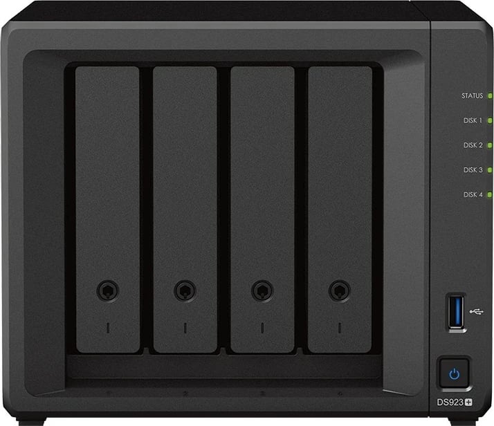 NAS Synology DiskStation DS923+, AMD Ryzen, R1600, 4 GB, DDR4L