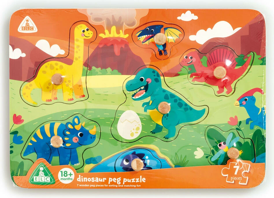 Early Learning Centre Wooden Dinosaur Peg Puzzle | ENT-200000612